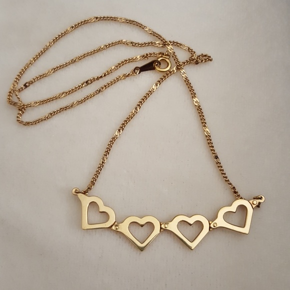 Vintage Avon "Hearts In Motion" Necklace - Picture 2 of 5